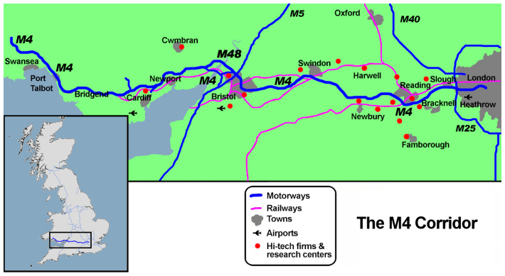 M4 Corridor Map